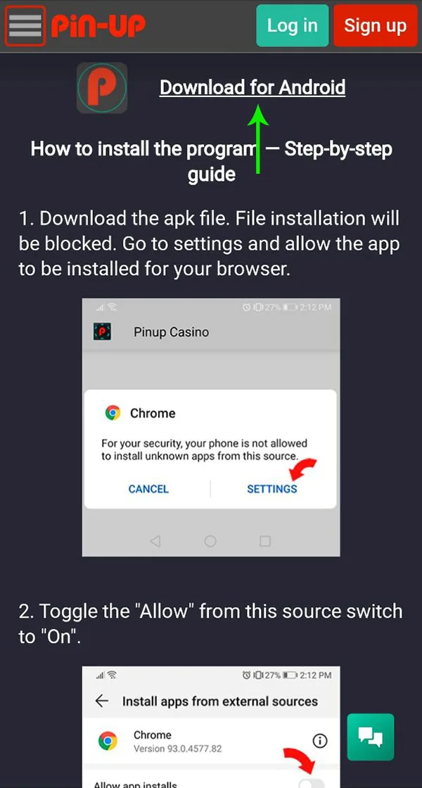 Pin Up APK download guide Bangladesh