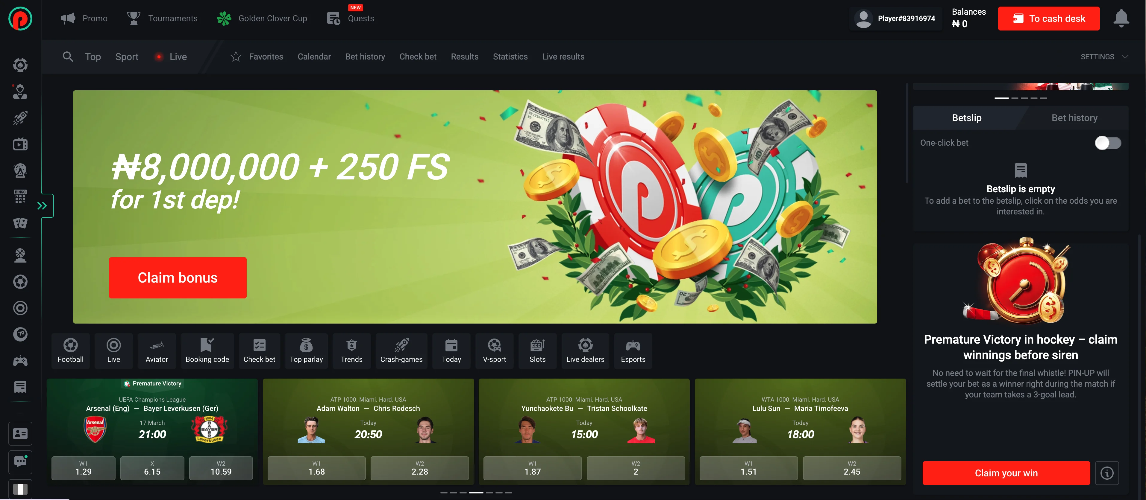 Pin Up Casino Nigeria games